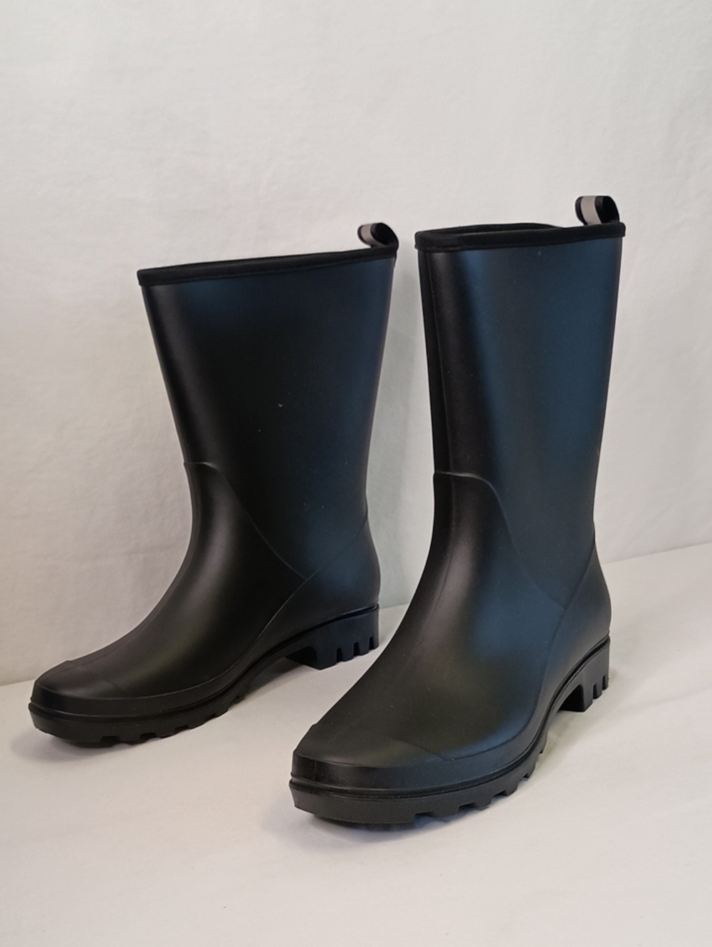 Women's Size 8 Rubber Boots Wide Calf Black Rain Outdoor Utility Chore - Picture 7 of 8